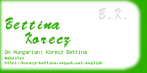 bettina korecz business card